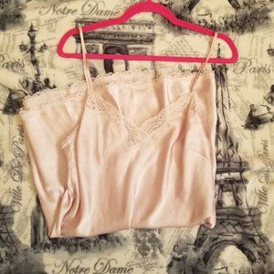 Victoria's Secret Pale Pink Satin Chemise Slip